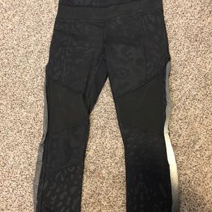 Lululemon Athletic Cropped Black Mesh Leggings 4